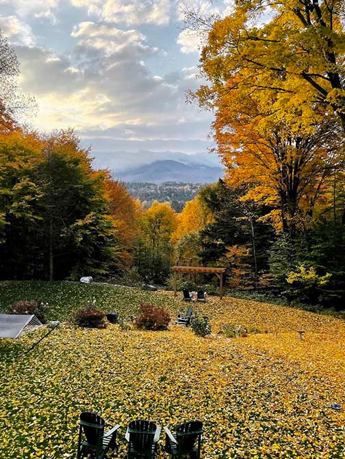 Fall foliage at Timberholm Inn